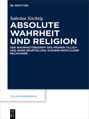 cover image of Absolute Wahrheit und Religion